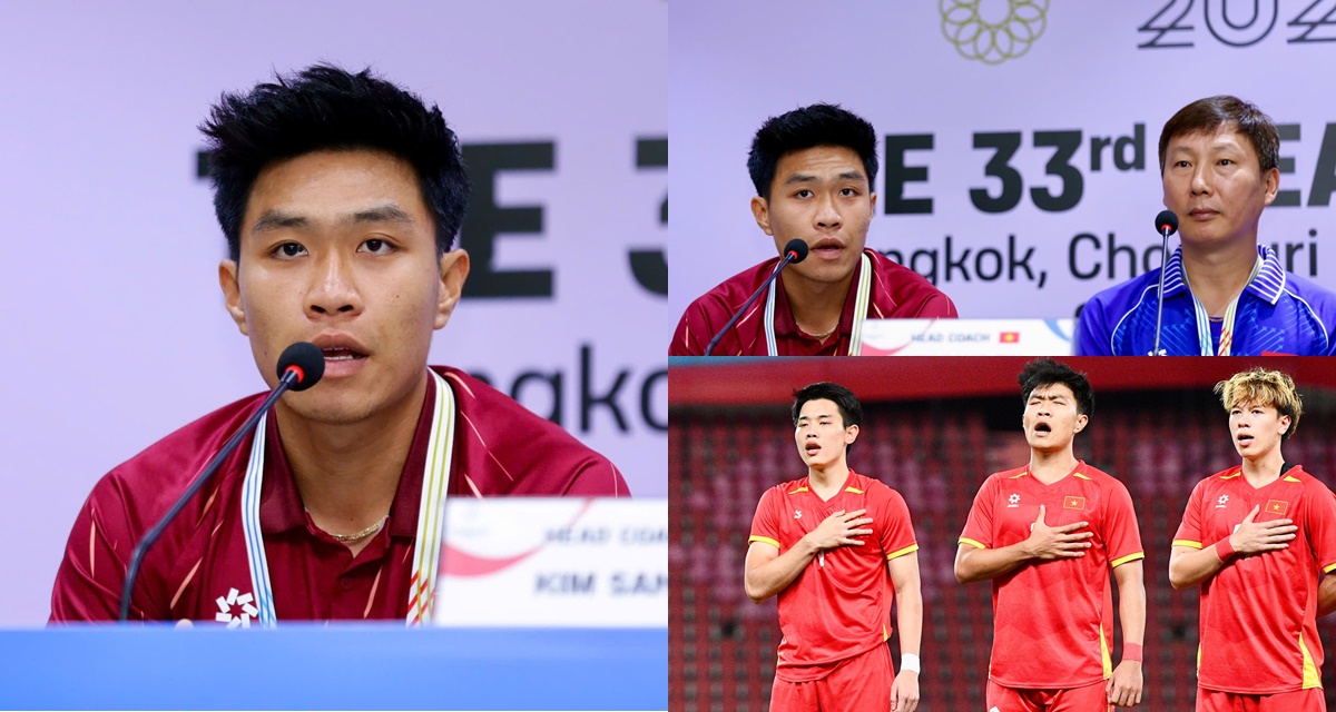 Tuyển thủ U22 Việt Nam trả lời phỏng vấn bằng tiếng Anh si&ecirc;u mượt, tr&ecirc;n s&acirc;n &lsquo;chất&rsquo; miễn b&agrave;n