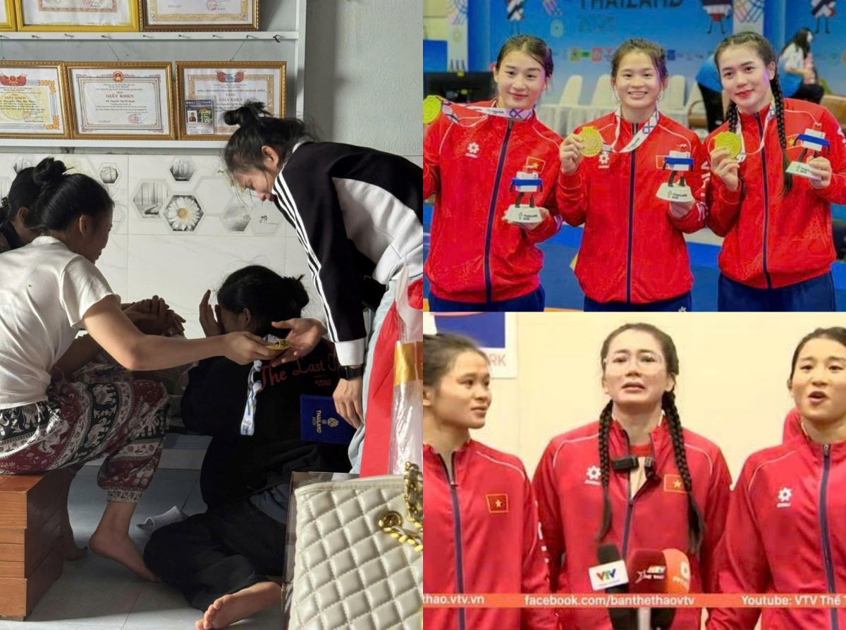 Nỗi đau x&eacute; l&ograve;ng của 3 nữ VĐV vừa v&ocirc; địch SEA Games: &lsquo;Ba ơi ch&uacute;ng con l&agrave;m được rồi&rsquo;