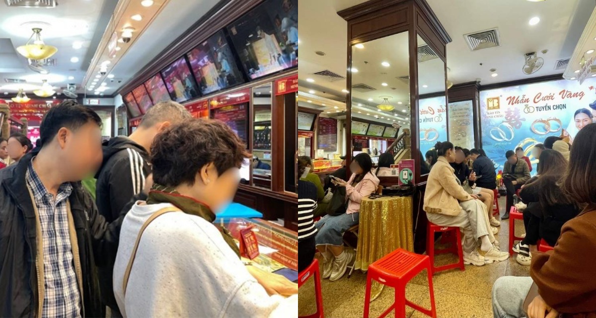 Gi&aacute; v&agrave;ng leo đỉnh cuối năm, người H&agrave; Nội xếp h&agrave;ng b&aacute;n ra, diễn biến lạ tại phố v&agrave;ng khiến thị trường ch&uacute; &yacute;