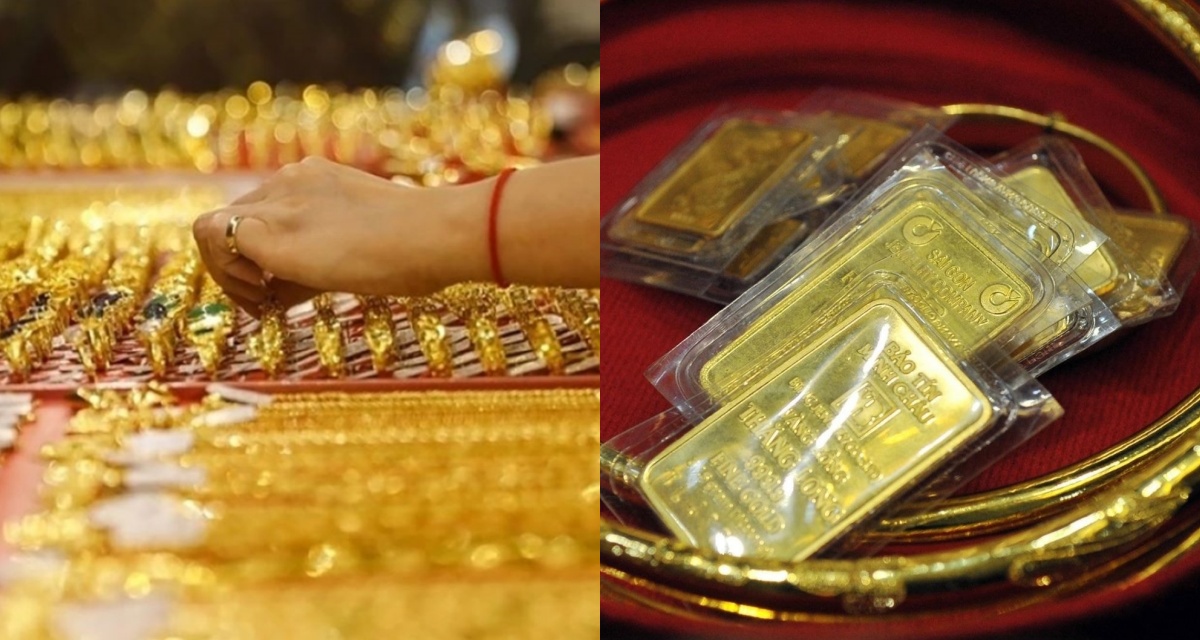 Gi&aacute; v&agrave;ng h&ocirc;m nay 23-12 đồng loạt bứt tốc, SJC v&agrave; v&agrave;ng nhẫn &aacute;p s&aacute;t đỉnh lịch sử khi thế giới dậy s&oacute;ng