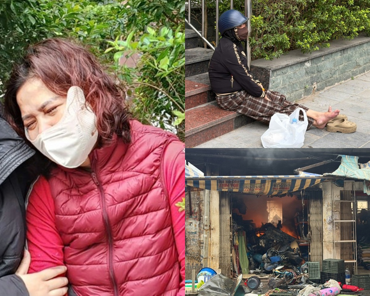 Vụ ch&aacute;y chợ Xanh ở H&agrave; Nội: Tiểu thương kh&oacute;c nghẹn v&igrave; mất tiền tỷ, h&agrave;ng b&aacute;n tết đ&atilde; ch&aacute;y th&agrave;nh than