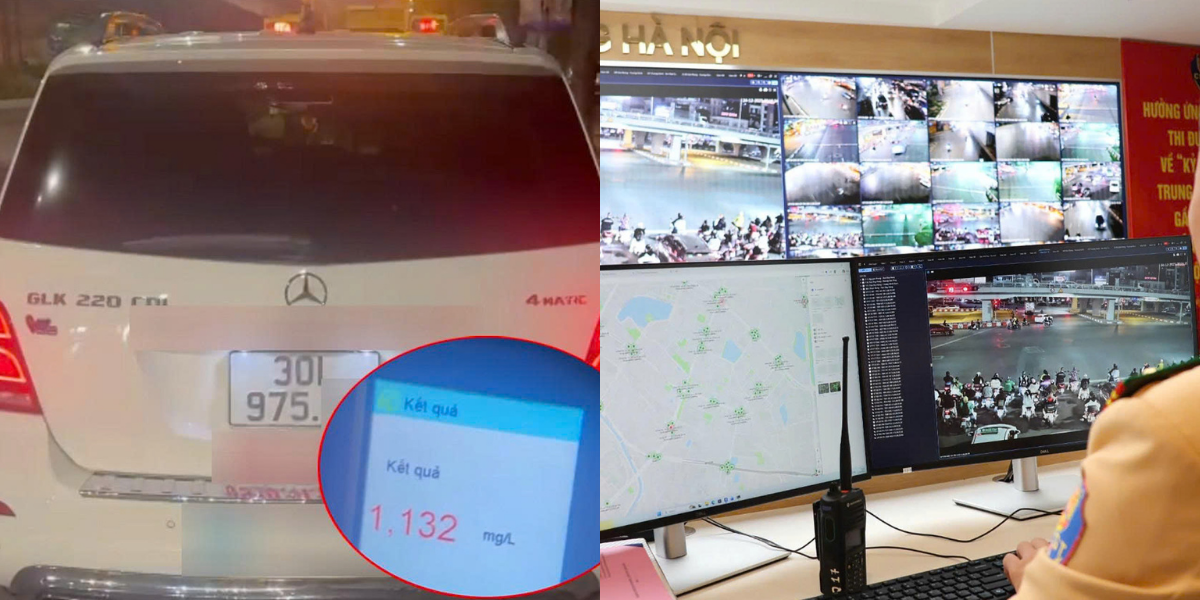 H&agrave; Nội: T&agrave;i xế Mercedes \'thổi\' ra mức cồn gấp gần 3 lần kịch khung trong đ&ecirc;m Noel