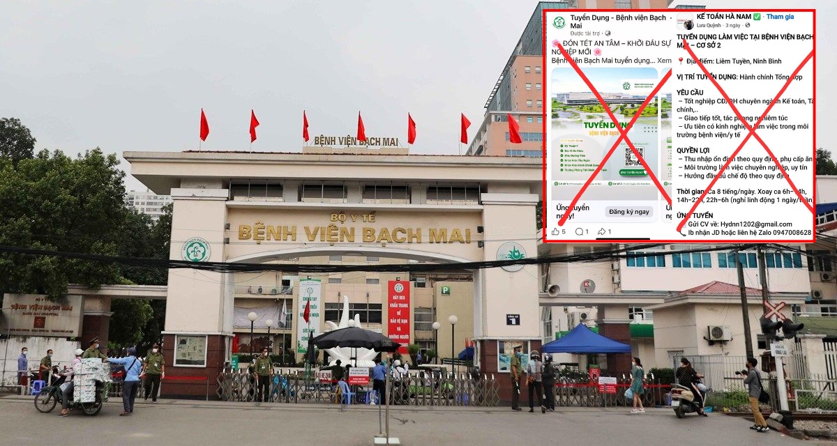 Cảnh b&aacute;o khẩn từ Bệnh viện Bạch Mai: Fanpage giả mạo dụ qu&eacute;t QR tuyển dụng lừa đảo, hướng dẫn c&aacute;ch nhận biết