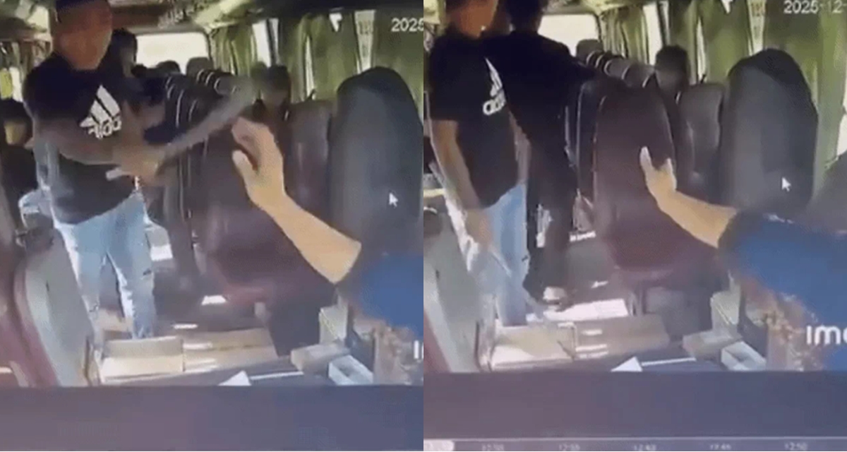 Nh&oacute;m người mang hung kh&iacute; lao l&ecirc;n xe bu&yacute;t h&agrave;nh hung t&agrave;i xế v&agrave; phụ xe, h&eacute; lộ nguồn cơn sự việc