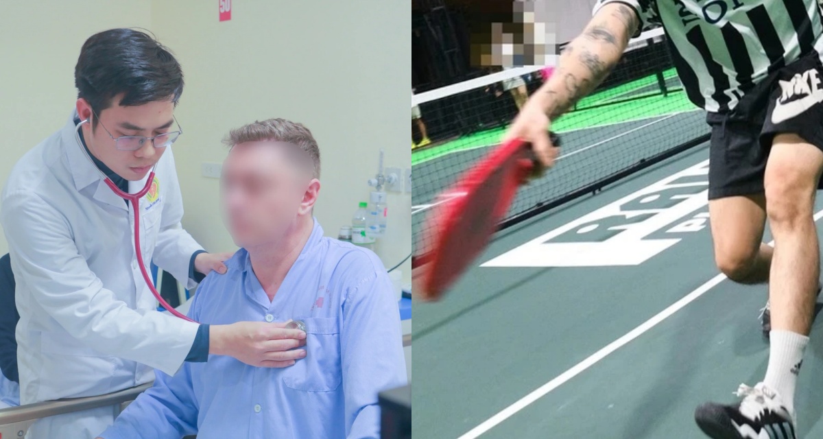 Người đ&agrave;n &ocirc;ng nước ngo&agrave;i ngừng tim đột ngột khi chơi pickleball ở H&agrave; Nội: Diễn biến ca cấp cứu th&oacute;t tim 