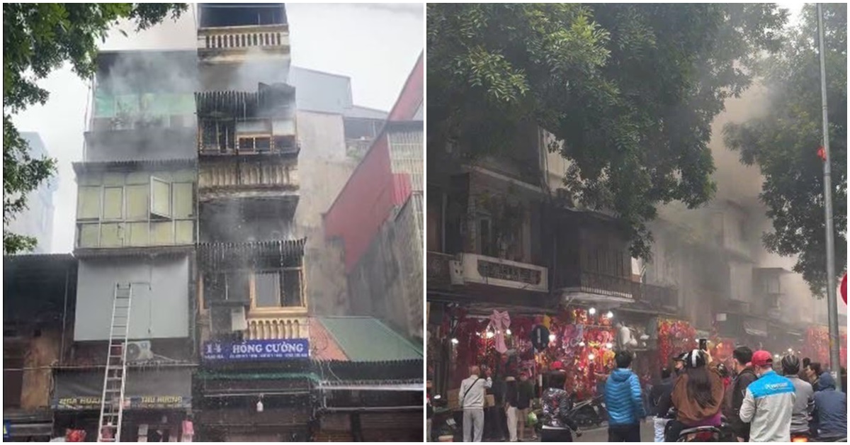 Ch&aacute;y lớn tại căn nh&agrave; 5 tầng tr&ecirc;n phố H&agrave;ng M&atilde;, H&agrave; Nội