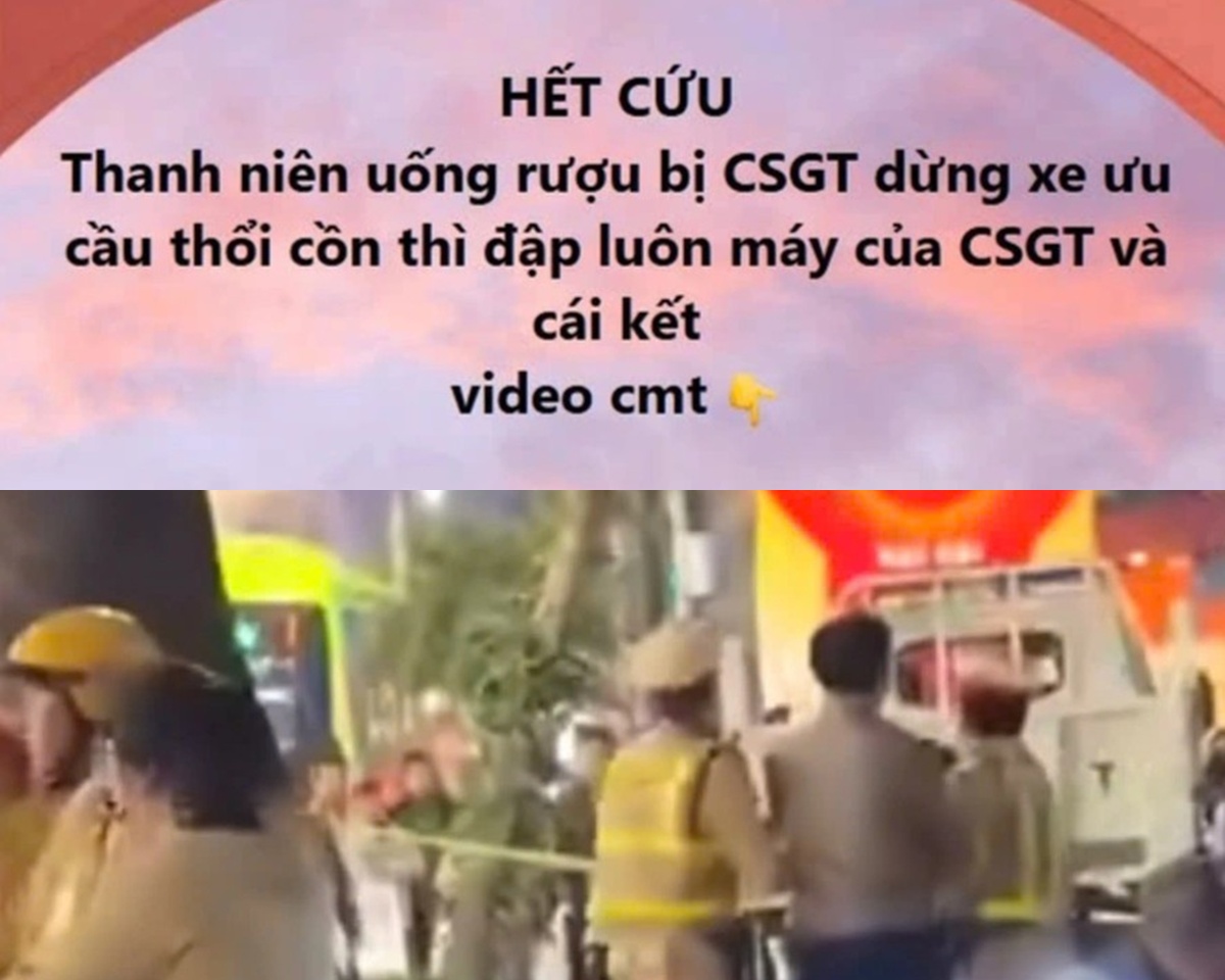 Sự thật đằng sau đoạn clip \'người vi phạm đập m&aacute;y đo cồn của Cảnh s&aacute;t giao th&ocirc;ng\' ở H&agrave; Nội