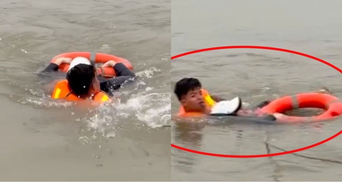 Danh t&iacute;nh người đ&agrave;n &ocirc;ng nghĩ quẩn ở cầu Vĩnh Tuy giữa trời đ&ocirc;ng, cảnh s&aacute;t giải cứu kịp thời