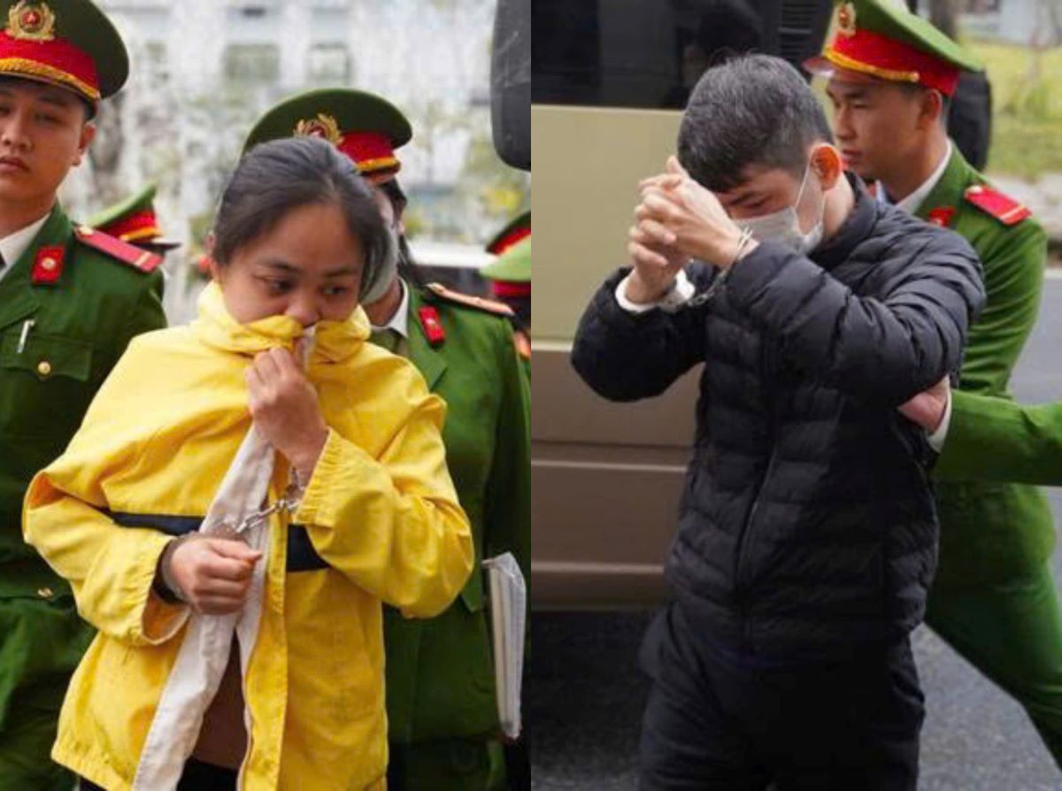 H&igrave;nh ảnh đầu ti&ecirc;n vụ x&eacute;t xử đại &aacute;n sữa giả hơn 2.400 tỷ đồng: C&aacute;c bị c&aacute;o che mặt, c&uacute;i đầu