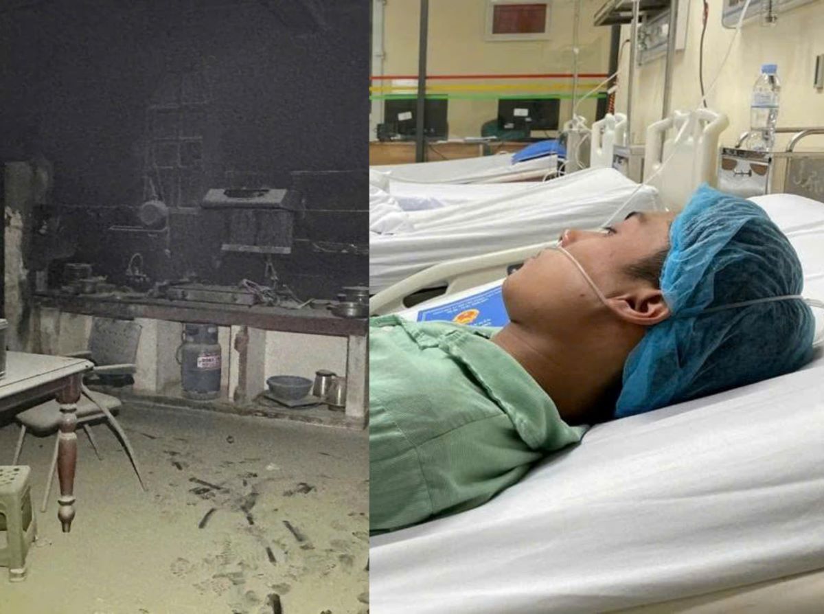 Kịch t&iacute;nh giải cứu 4 người kẹt trong vụ ch&aacute;y tại Trần Cung: Ch&agrave;ng trai ph&aacute; khung sắt t&igrave;m đường sống