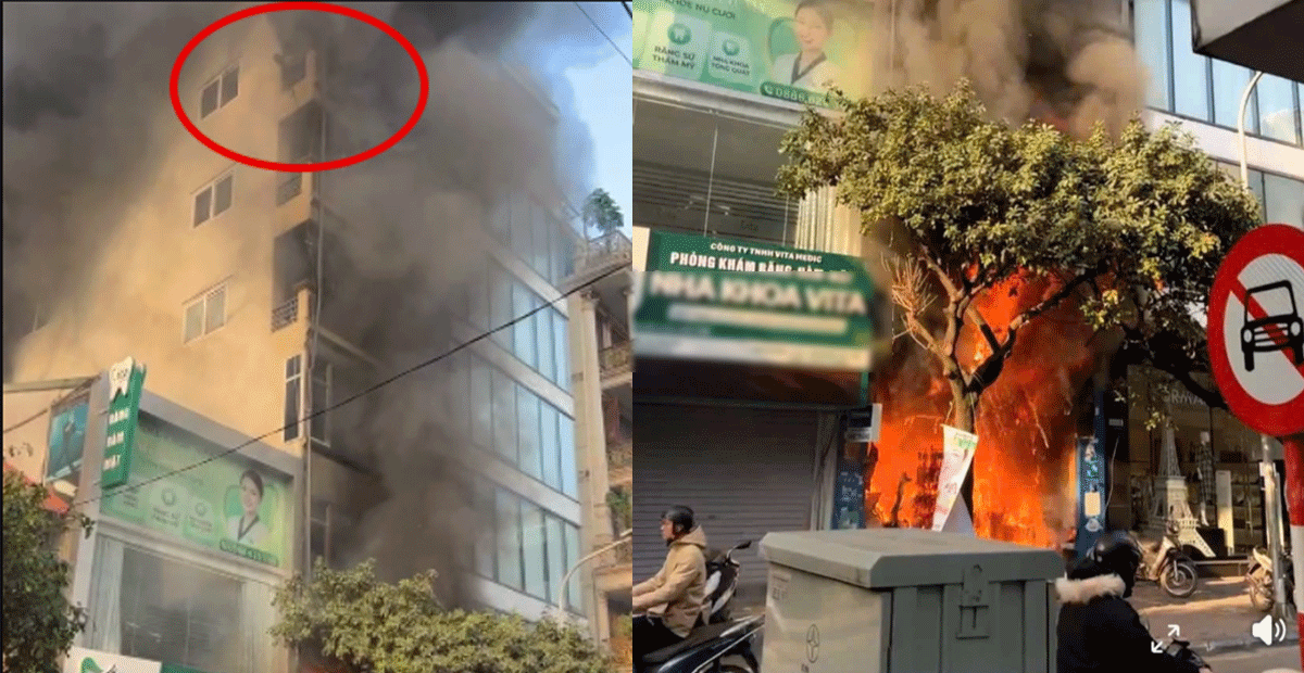 Vụ ch&aacute;y lớn ở H&agrave; Nội: T&igrave;nh h&igrave;nh chủ nh&agrave; sau khi nhảy từ tầng cao xuống, cụ b&agrave; 100 tuổi vẫn mắc kẹt