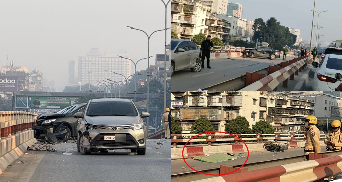 Nguy&ecirc;n nh&acirc;n sốc vụ tai nạn li&ecirc;n ho&agrave;n 1 người chết tr&ecirc;n cầu vượt Vọng, h&eacute; lộ kết quả test nhanh nữ t&agrave;i xế