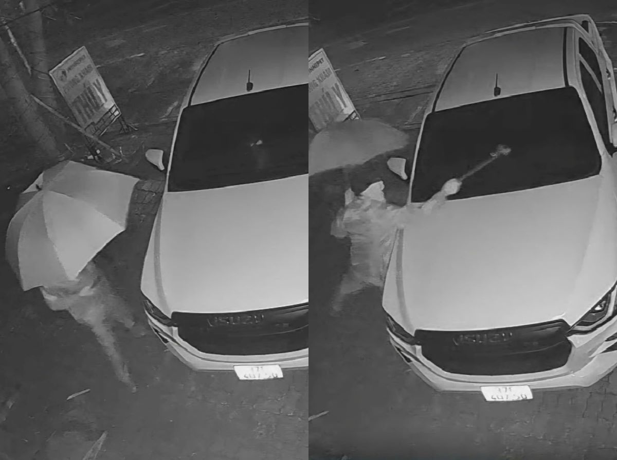 Camera ghi cảnh người lạ đập ph&aacute; &ocirc; t&ocirc; trước nh&agrave; d&acirc;n ở Nghệ An, h&eacute; lộ nguồn cơn g&acirc;y phẫn nộ