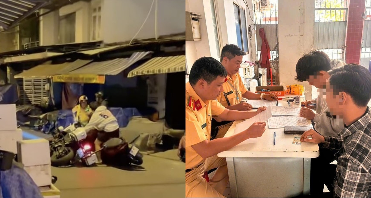 Danh t&iacute;nh 2 thanh ni&ecirc;n chống đối, n&eacute;m bộ đ&agrave;m của CSGT ở TP.HCM, h&eacute; lộ nguồn cơn sự việc