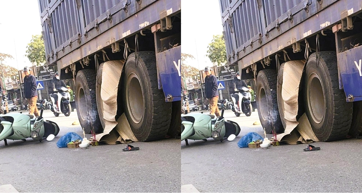 Thanh H&oacute;a: Hai mẹ con va chạm xe tải, b&eacute; trai 7 tuổi lọt gầm kh&ocirc;ng qua khỏi, hiện trường thương t&acirc;m