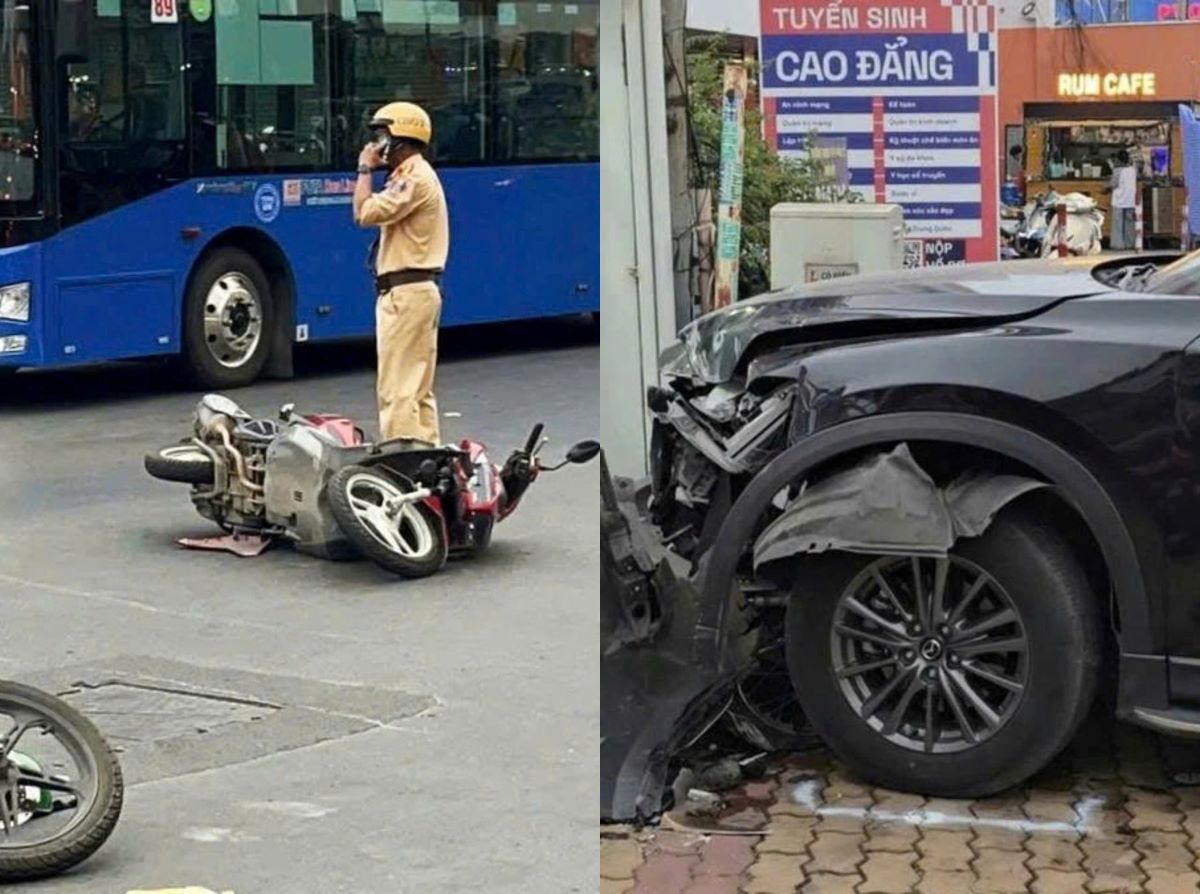 Xe đi&ecirc;n &lsquo;đại n&aacute;o&rsquo; giao lộ tại TP.HCM: T&agrave;i xế đạp nhầm ch&acirc;n ga h&uacute;c văng loạt xe m&aacute;y