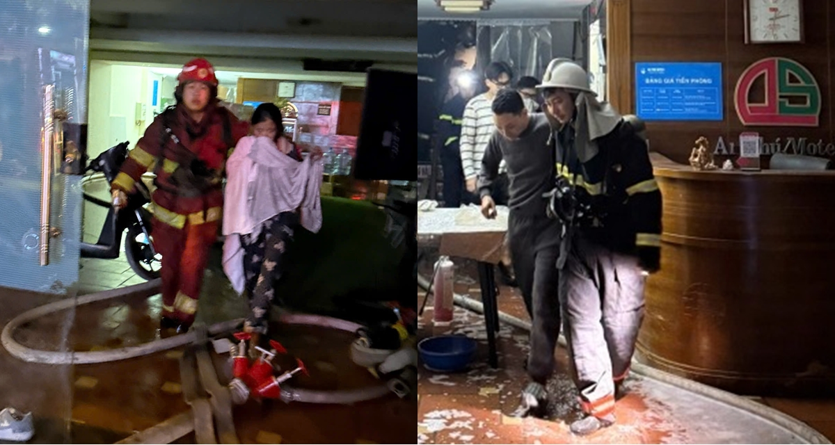 Tạm giữ nghi phạm đốt nh&agrave; nghỉ 8 tầng ở H&agrave; Nội, hồi hộp qu&aacute; tr&igrave;nh giải cứu 7 người d&acirc;n