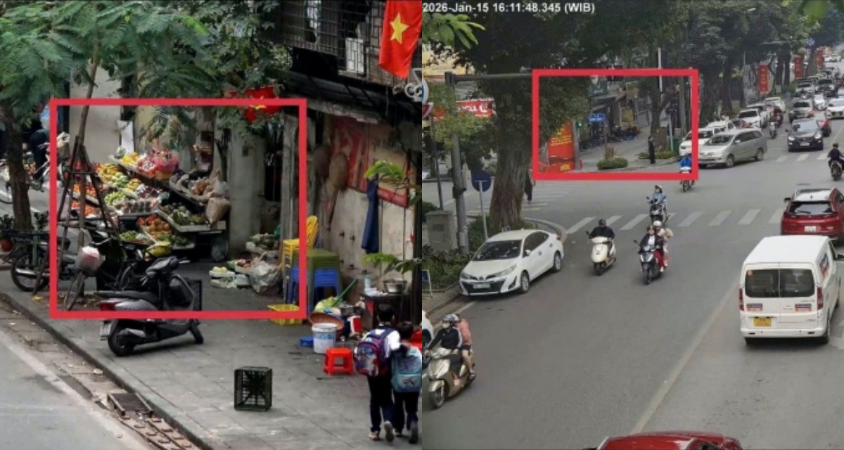 Camera AI H&agrave; Nội đồng loạt &lsquo;soi&rsquo; vi phạm, đổ r&aacute;c sai quy định v&agrave; lấn chiếm vỉa h&egrave; bị phạt nguội h&agrave;ng chục triệu