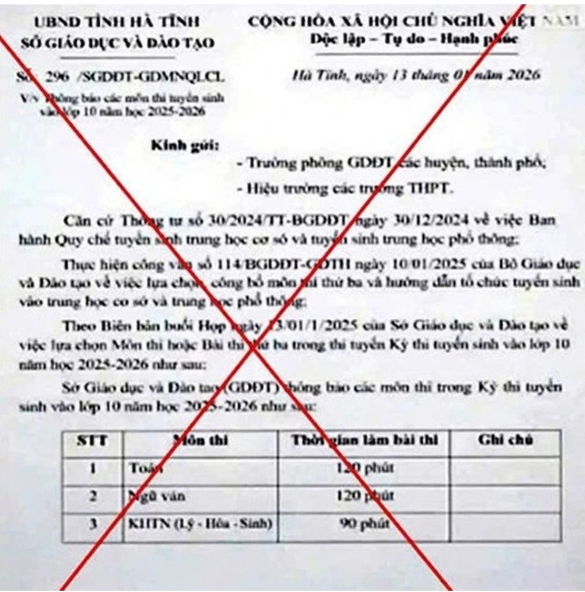 Sở GD-ĐT l&ecirc;n tiếng x&aacute;c minh th&ocirc;ng tin chốt m&ocirc;n thi thứ 3 v&agrave;o lớp 10 đang tr&agrave;n lan tr&ecirc;n MXH