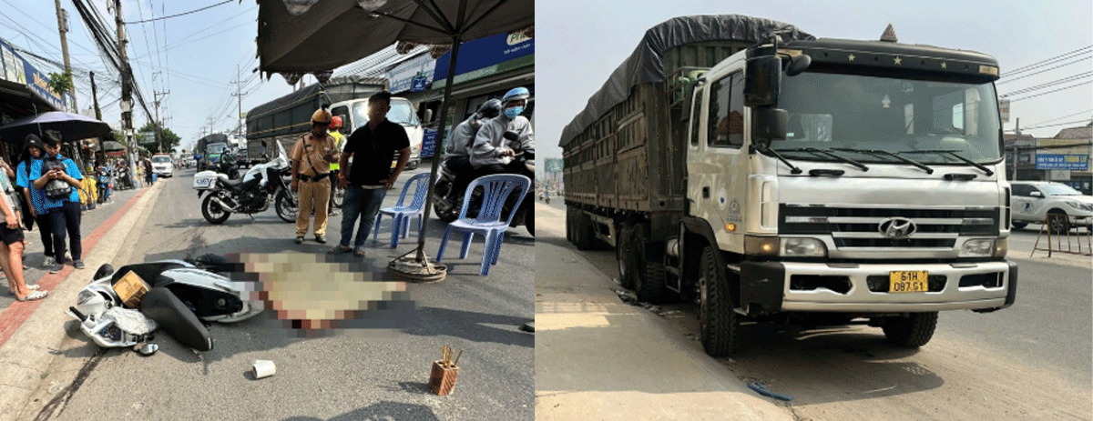 Người d&acirc;n lập tức truy đuổi khi t&agrave;i xế xe đầu k&eacute;o bỏ chạy sau va chạm khiến nam thanh ni&ecirc;n tử vong