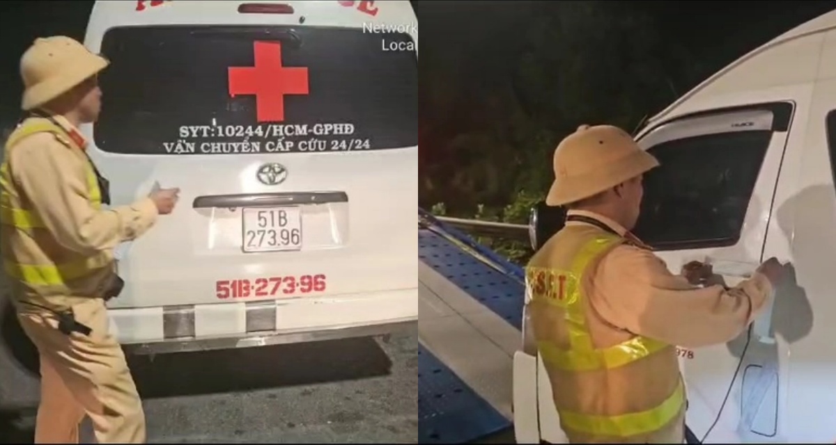 T&agrave;i xế l&aacute;i xe cấp cứu tr&ecirc;n cao tốc sử dụng giấy ph&eacute;p hết hạn 1 năm, đối diện mức phạt lớn