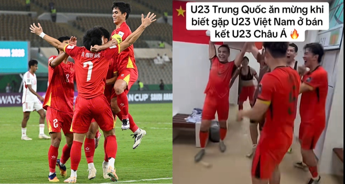 U23 Trung Quốc nhảy nh&oacute;t ăn mừng sớm khi biết gặp U23 Việt Nam ở b&aacute;n kết, thực hư ra sao?