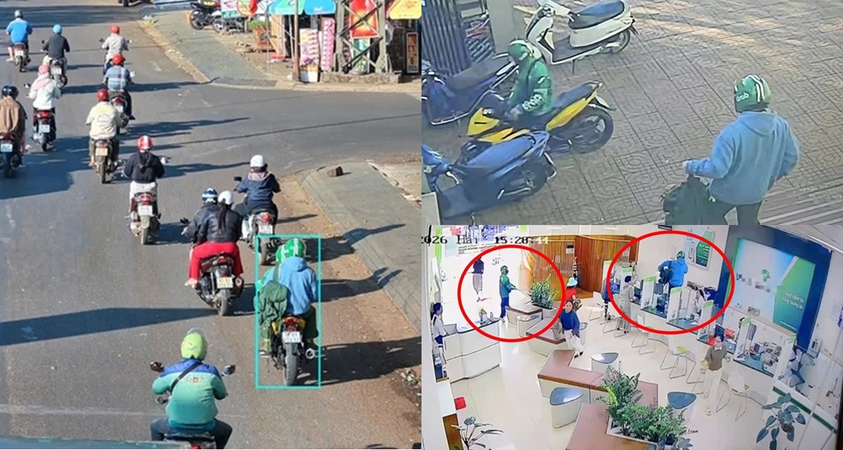 Vietcombank th&ocirc;ng tin về vụ cướp tại ph&ograve;ng giao dịch ở Gia Lai, h&igrave;nh ảnh gần nhất của 2 nghi phạm