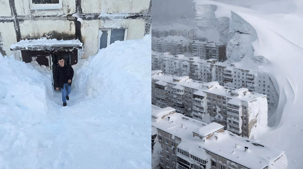 Đợt b&atilde;o tuyết lớn nhất trong 60 năm ở Nga: Tuyết cao ngang đ&egrave;n giao th&ocirc;ng, đ&atilde; c&oacute; 2 người tử vong