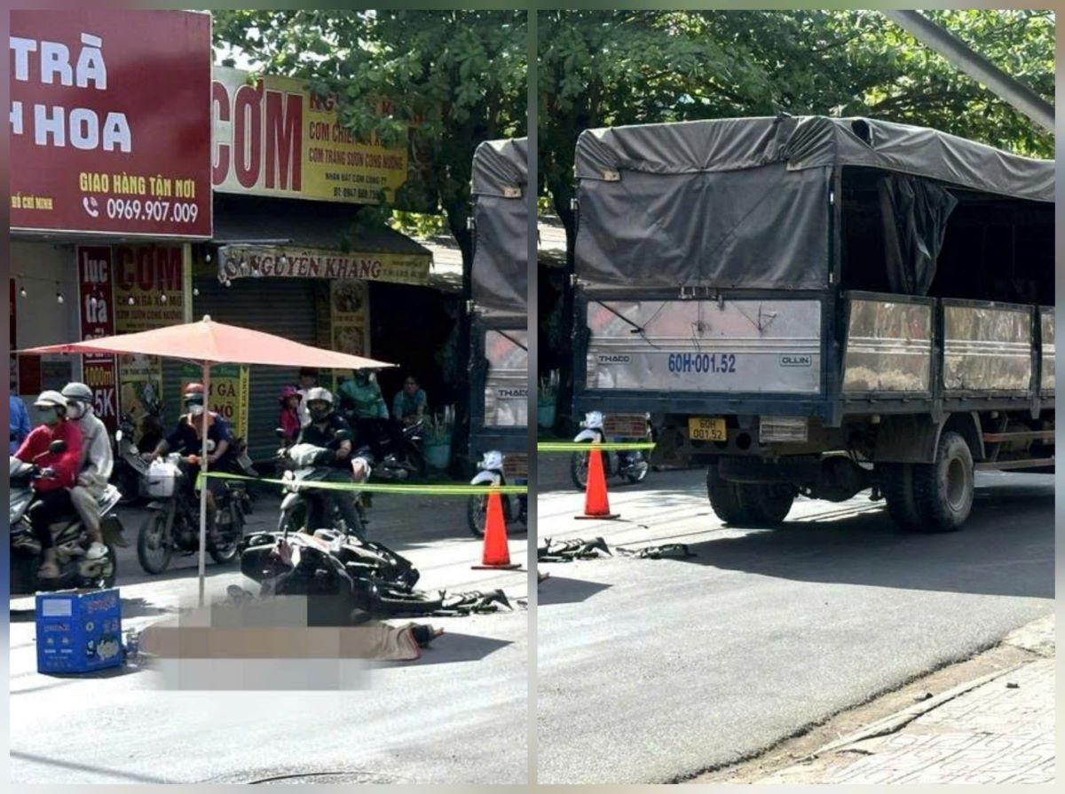 Danh t&iacute;nh người mặc &aacute;o giao h&agrave;ng tử vong sau tai nạn với xe tải ở TPHCM