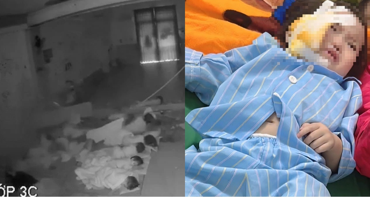 Nghệ An: Camera ghi lại cảnh trần thạch cao đổ sập khi lớp mầm non đang ngủ, cập nhật t&igrave;nh h&igrave;nh c&aacute;c b&eacute;