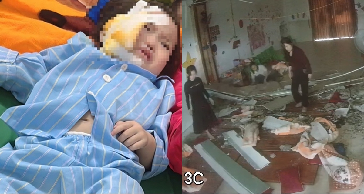 Nguy&ecirc;n nh&acirc;n sập trần thạch cao khi trẻ mầm non đang ngủ, phụ huynh bức x&uacute;c v&igrave; trường kh&ocirc;ng thăm hỏi