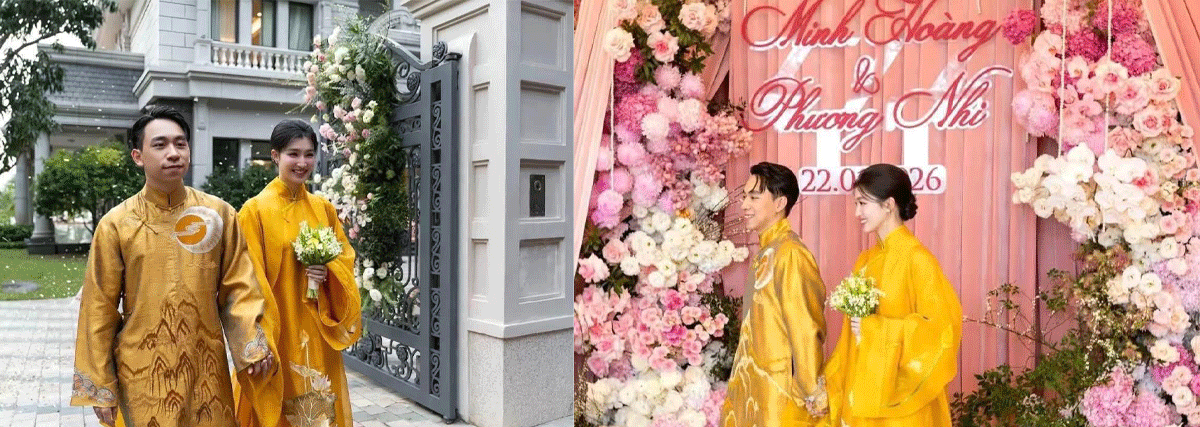 Lễ cưới của Phương Nhi &ndash; Thiếu gia Minh Ho&agrave;ng: Cặp đ&ocirc;i lộ diện trong &aacute;o d&agrave;i truyền thống trang nh&atilde;