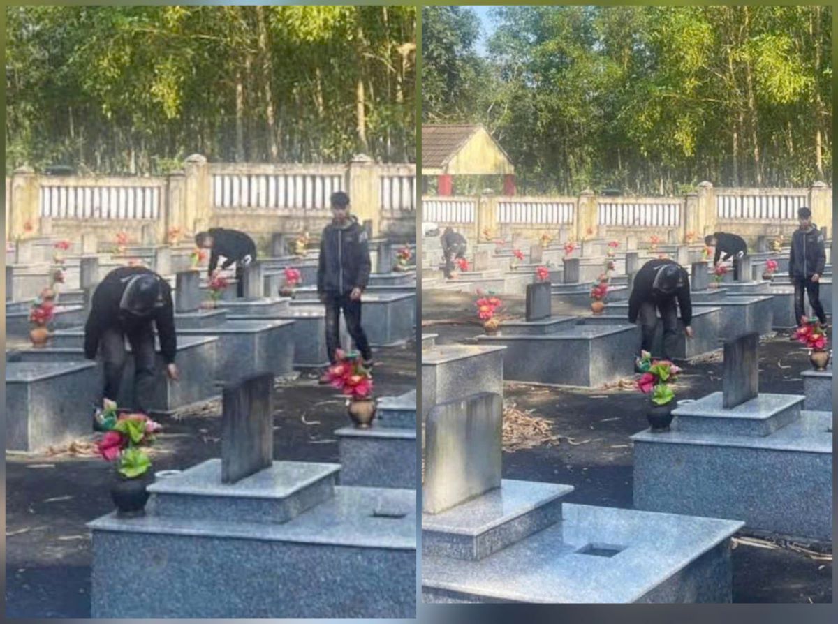 D&agrave;n h&agrave;ng ngang chụp ảnh khoe &lsquo;chiến t&iacute;ch&rsquo; tr&ecirc;n đường, nh&oacute;m qu&aacute;i xế bị đưa đi dọn nghĩa trang