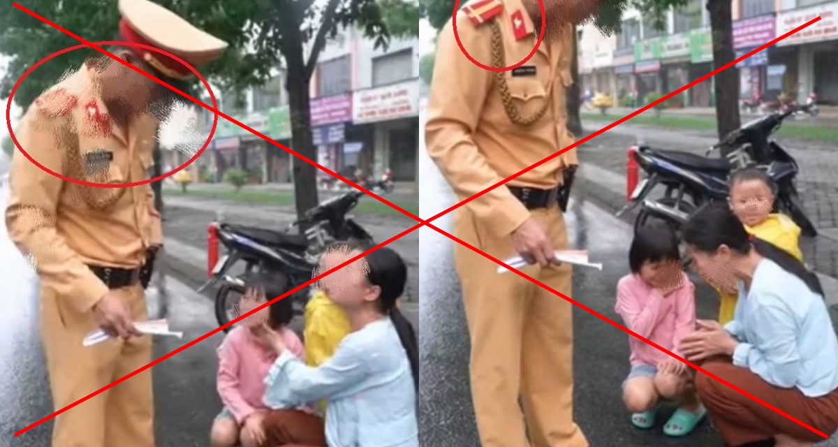Thanh H&oacute;a: C&ocirc;ng an th&ocirc;ng tin ch&iacute;nh thức về h&igrave;nh ảnh người mẹ v&agrave; 2 con nhỏ quỳ gối cầu xin CSGT