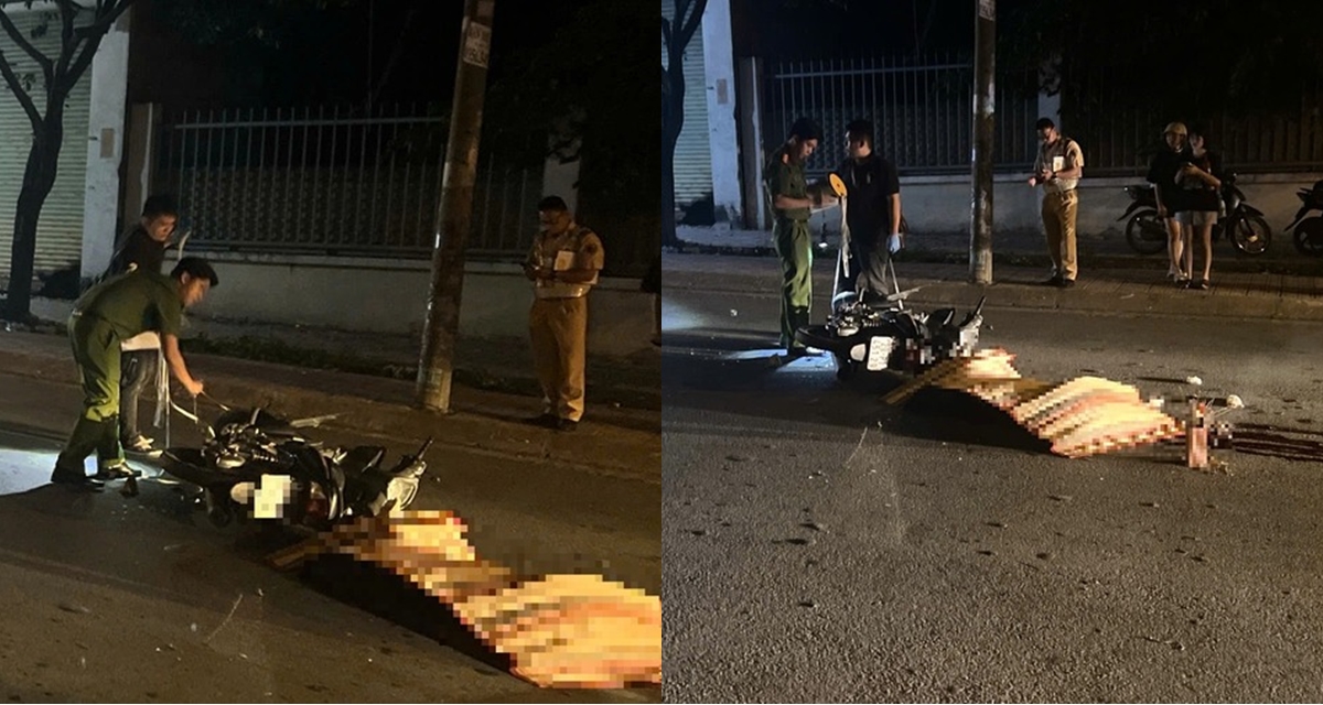 TP.HCM: Hiện trường vụ người đ&agrave;n &ocirc;ng tử vong thương t&acirc;m tr&ecirc;n đường v&agrave;o rạng s&aacute;ng