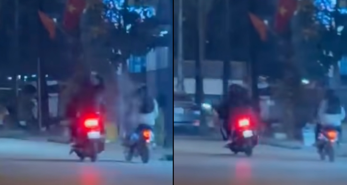 H&agrave; Nội: Nh&oacute;m thanh ni&ecirc;n kẹp 3 n&eacute;m b&oacute;ng nước v&agrave;o người đi đường, camera ghi lại h&agrave;nh vi g&acirc;y phẫn nộ