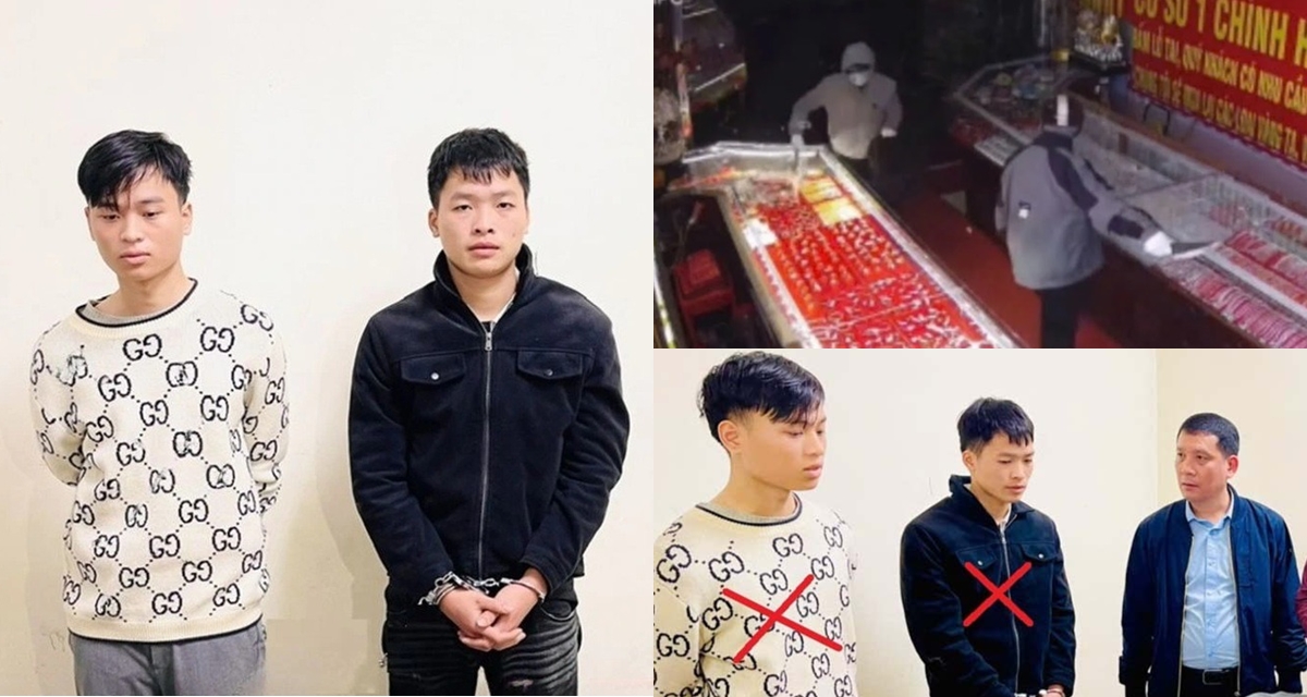 Lời khai 2 đối tượng cướp tiệm v&agrave;ng ở Ninh B&igrave;nh trong 30 gi&acirc;y, h&eacute; lộ nơi ẩn n&aacute;u sau khi g&acirc;y &aacute;n