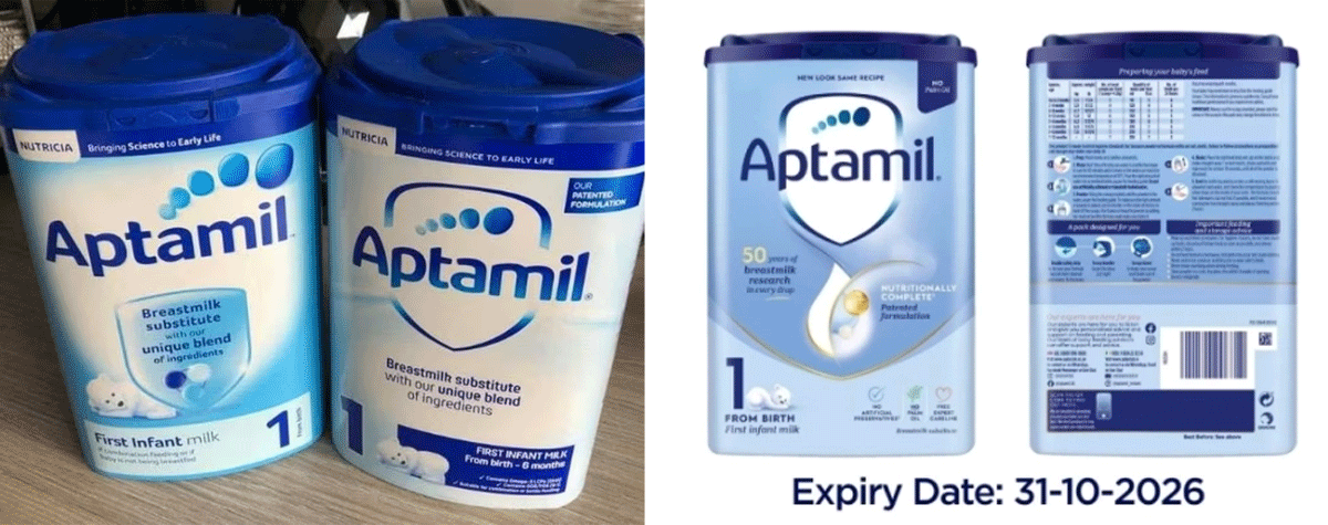 Bộ Y tế ch&iacute;nh thức l&ecirc;n tiếng khi l&ocirc; sữa Aptamil nhiễm độc bị thu hồi ở Anh: Lập tức ra chỉ đạo khẩn