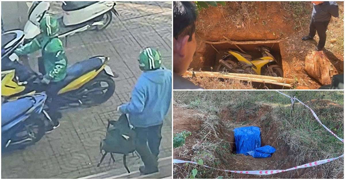 C&ocirc;ng an mở rộng điều tra, ph&aacute;t hiện manh mối mới từ chiếc hố ch&ocirc;n xe m&aacute;y nghi của 2 t&ecirc;n cướp ng&acirc;n h&agrave;ng ở Gia Lai