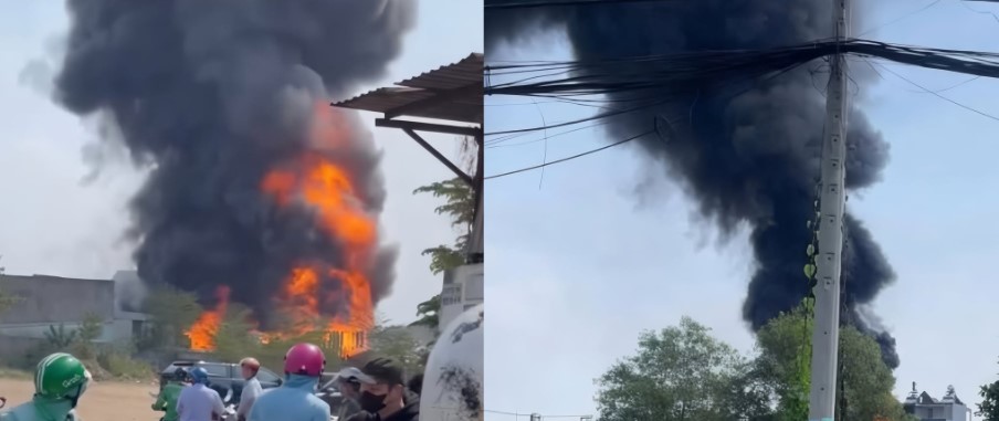 Vụ ch&aacute;y lớn ở TP.HCM khiến 8 hộ d&acirc;n l&acirc;n cận h&uacute; v&iacute;a: Hiện trường cột kh&oacute;i cao chục m&eacute;t g&acirc;y &aacute;m ảnh