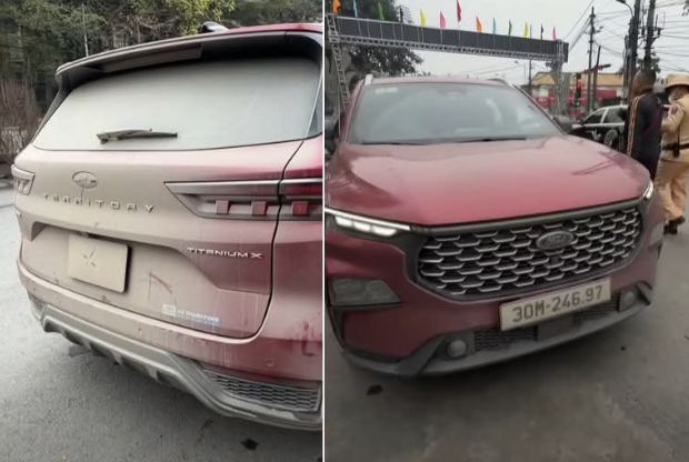 Ford Territory d&iacute;nh phạt nặng v&igrave; biển số bẩn: T&agrave;i xế nộp 23 triệu đồng, trừ 6 điểm GPLX
