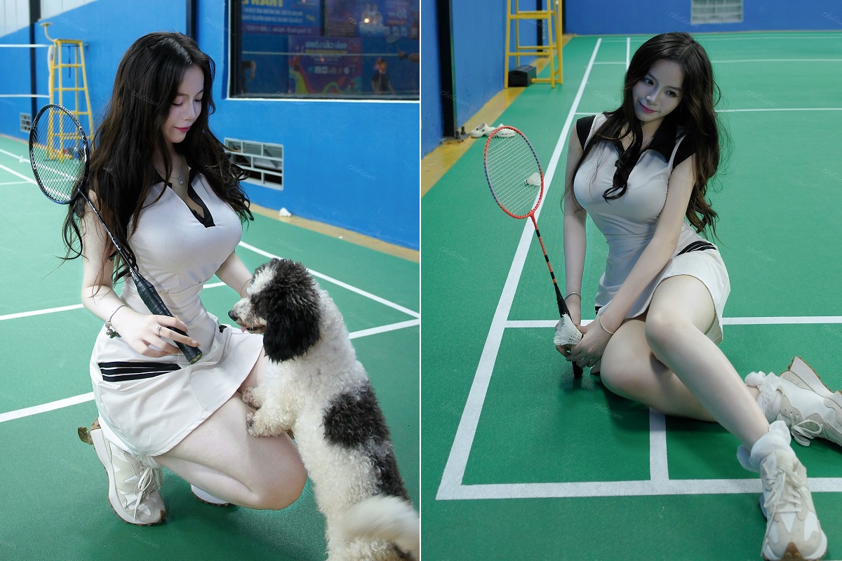 Hot girl \'đốt ch&aacute;y\' s&acirc;n cầu l&ocirc;ng với th&acirc;n h&igrave;nh n&oacute;ng rực, anh em đồng loạt rủ nhau bỏ pickleball