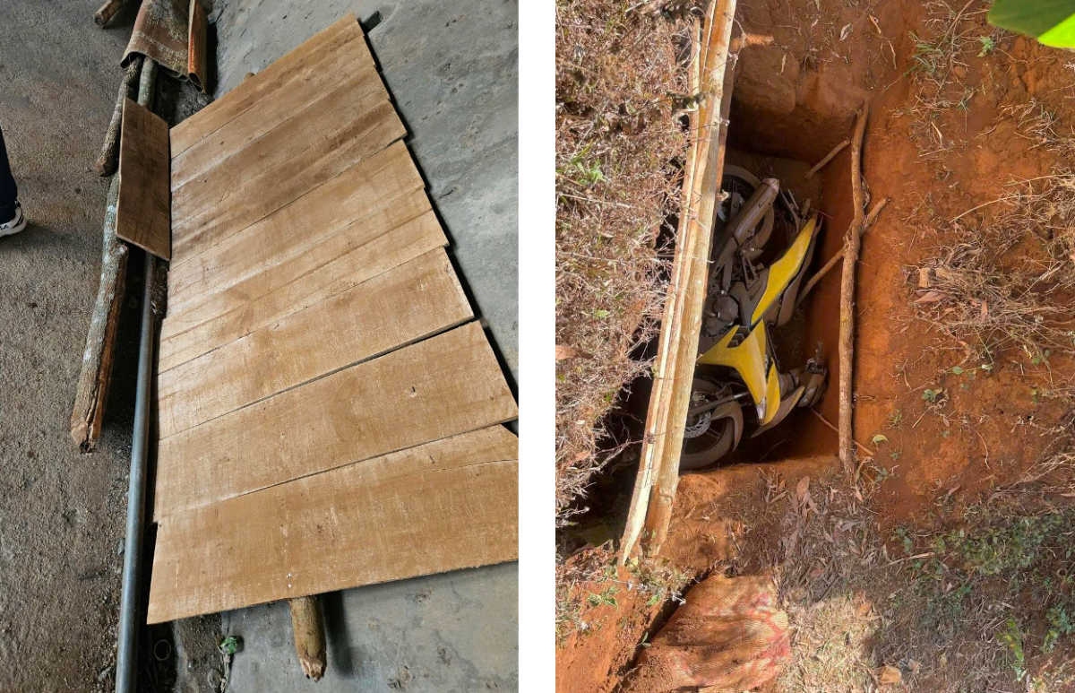 Th&ocirc;ng tin mới vụ cướp ng&acirc;n h&agrave;ng ở Gia Lai: C&ocirc;ng an lần theo dấu v&aacute;n gỗ ch&ocirc;n xe