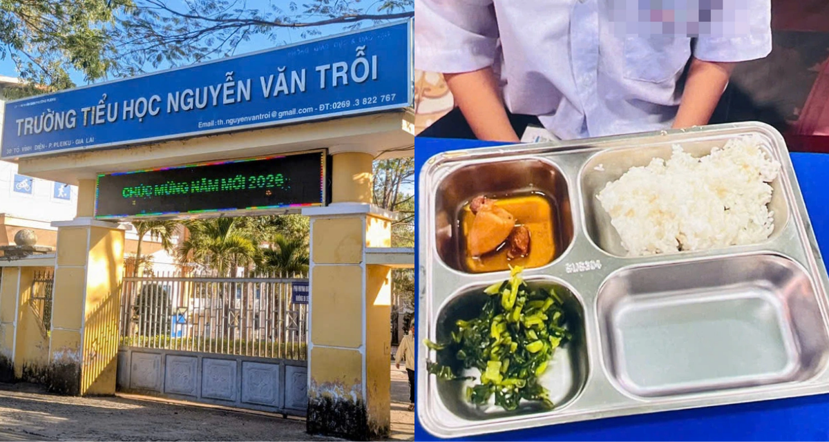 X&ocirc;n xao h&igrave;nh ảnh suất ăn b&aacute;n tr&uacute; &lsquo;chỉ một miếng thịt&rsquo;, nh&agrave; trường giải th&iacute;ch sao?