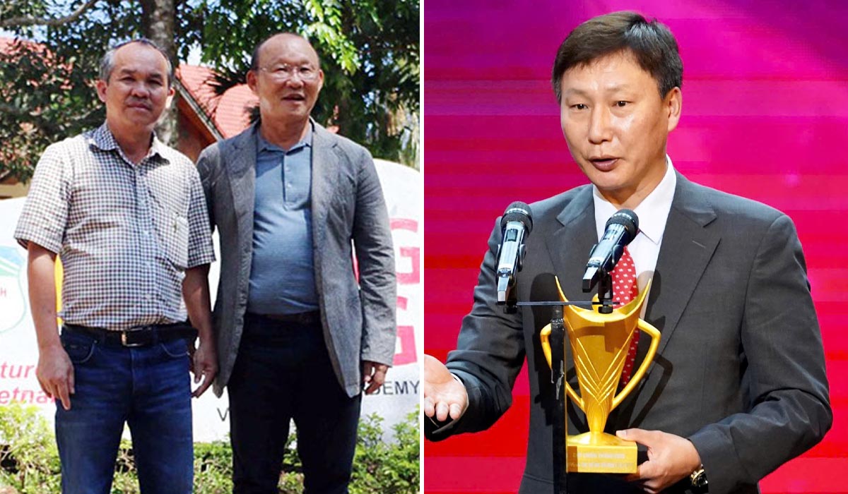 Nhận danh hiệu cao qu&yacute; c&ugrave;ng b&oacute;ng đ&aacute; Việt Nam, HLV Kim Sang Sik gửi lời cảm ơn đến \'người đặc biệt\'