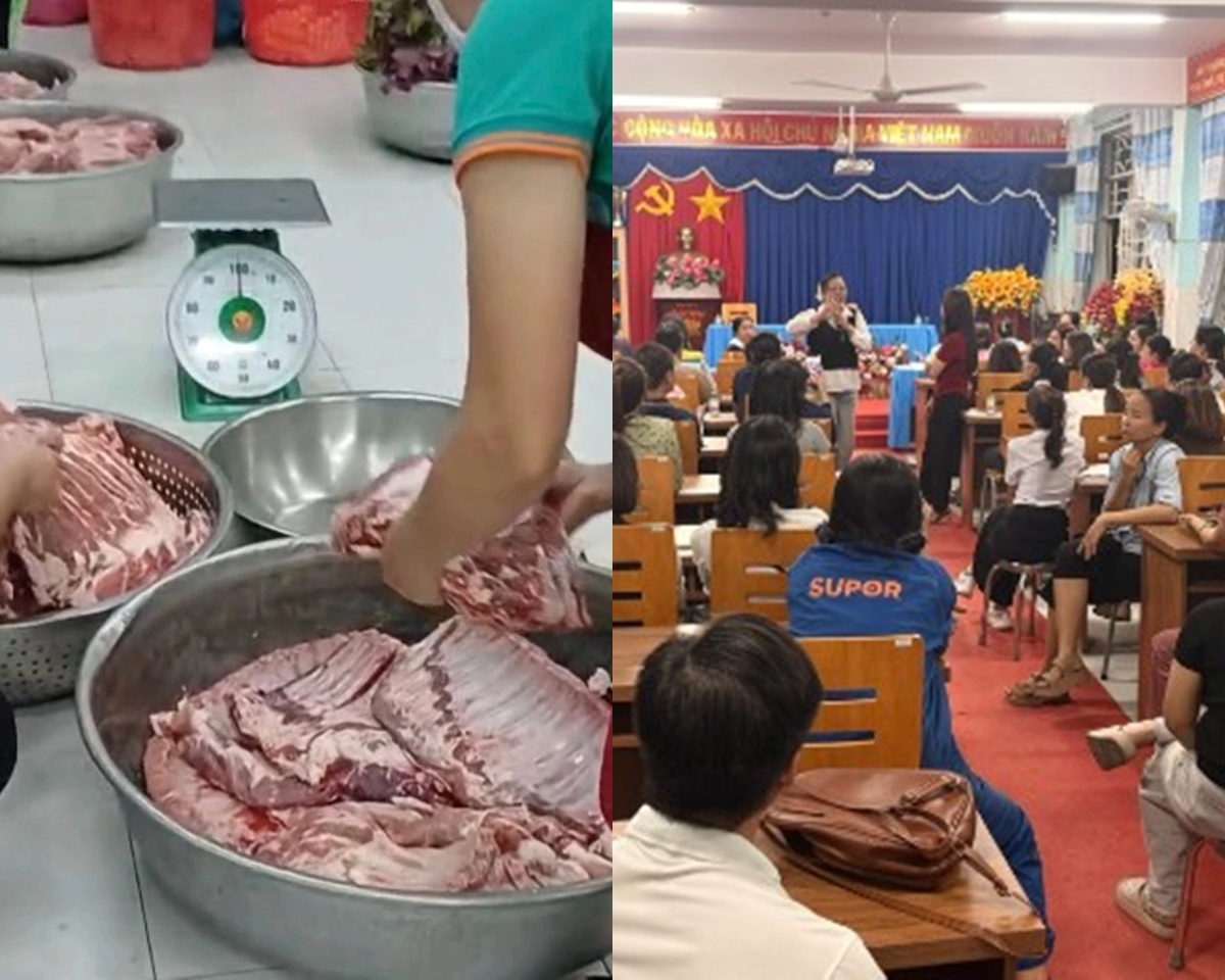 L&yacute; do Trường tiểu học Lương Thế Vinh chưa dừng ngay hợp đồng suất ăn sau vụ sườn heo k&eacute;m chất lượng