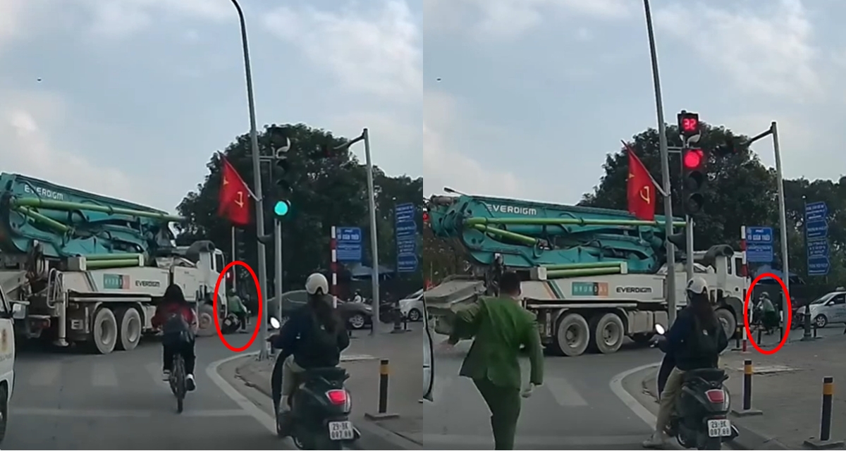 Xe &ocirc;m c&ocirc;ng nghệ tạt đầu xe tải, camera ghi lại gi&acirc;y ph&uacute;t lọt gầm v&agrave; c&aacute;i kết \'&ocirc;ng b&agrave; g&aacute;nh c&ograve;ng lưng\'