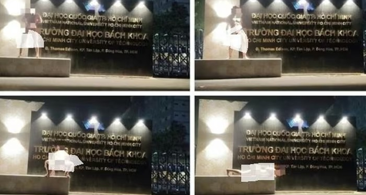 Danh t&iacute;nh thanh ni&ecirc;n &lsquo;trần như nhộng&rsquo; chụp ảnh trước cổng trường đại học, ch&iacute;nh thức nhận c&aacute;i kết đắng