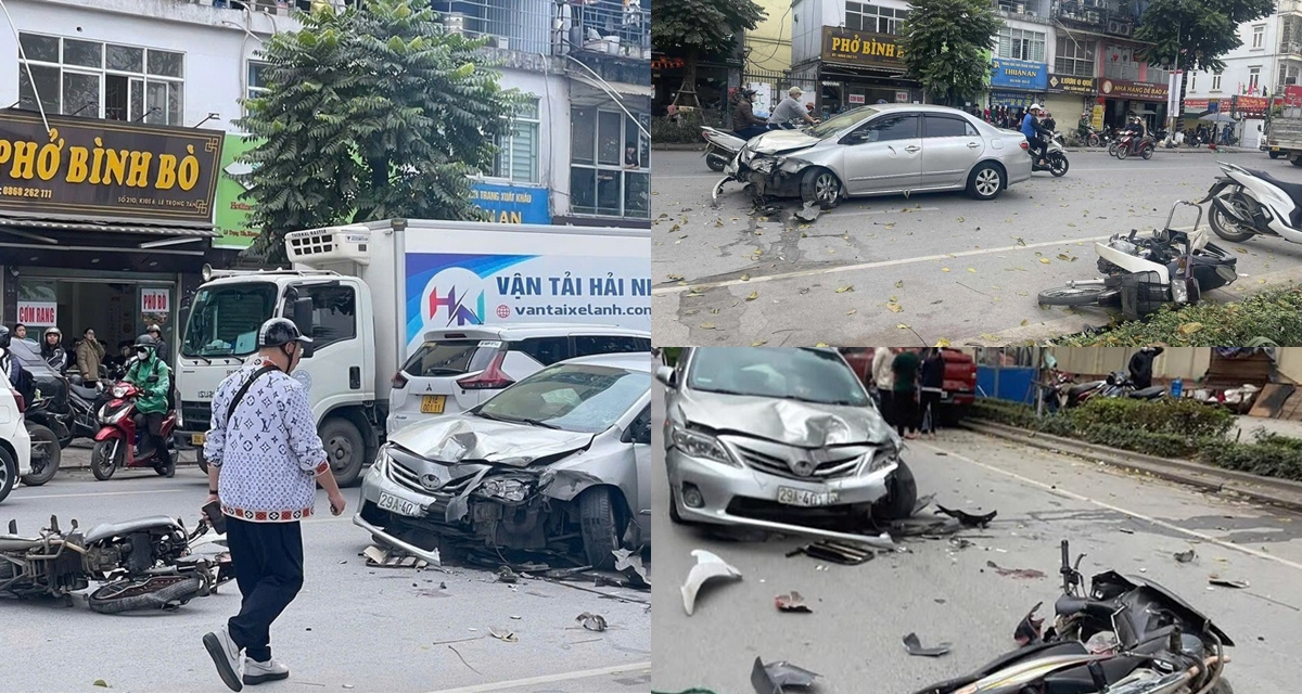 B&iacute; ẩn danh t&iacute;nh t&agrave;i xế &ocirc; t&ocirc; lao sang l&agrave;n ngược chiều rồi t&ocirc;ng li&ecirc;n ho&agrave;n 6 xe ở H&agrave; Nội, c&oacute; biểu hiện đ&aacute;ng ngờ