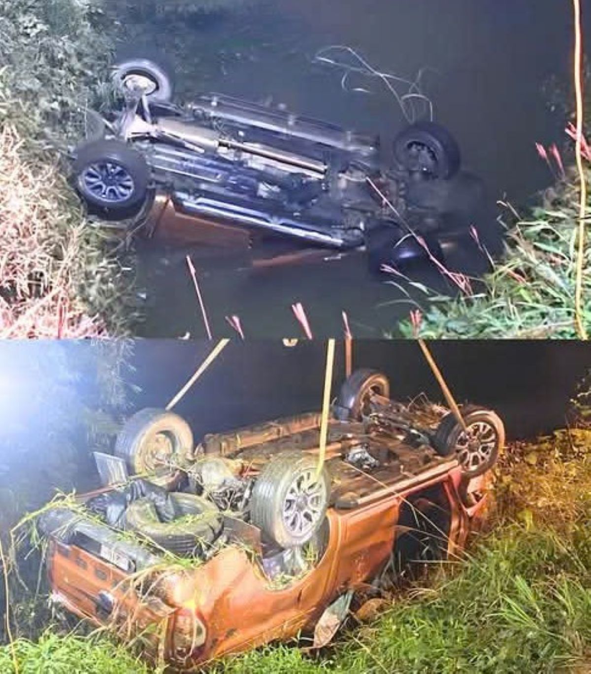 Xe b&aacute;n tải lao xuống suối s&acirc;u, lật ngửa trong đ&ecirc;m ở L&agrave;o Cai: 2 người tử vong, 2 người bị thương